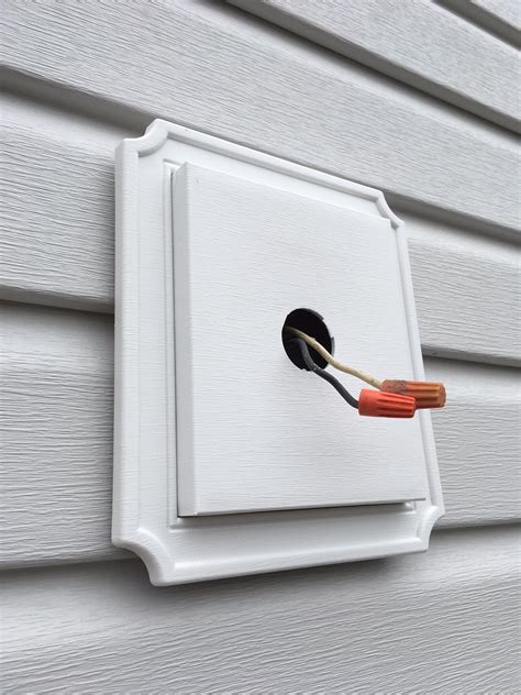 exterior junction box standoff for clapboard siding|no electrical box for siding.